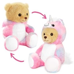 BRUBIES Teddy Unicorn – 10 Inch Teddy Bear in Unicorn Costume with Hood