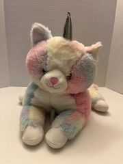 NEW Large Snug A Babies Unicorn Cat Colorful Pastel Plush Stuffed Animal Toy 22”