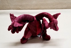 Mystic Zonies Zorax Red 2 Headed Dragon Stuffed Animal Plush Plushie Russ Berrie