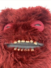 FUGGLER Clawey Funny Ugly Monster Spin Master Plush Red Maroon Toy Teeth 12”
