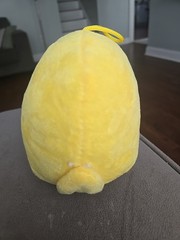 Nanco Belly Buddies Plush 5” Yellow Duck Blue Glitter Eyes (142)
