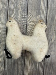 Vintage 1967 Mattel Pushmel-Pulleyu White Llama Alpaca Stuffed Animal Plush Made