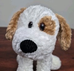 First & Main Lankydoodle White Tan Brown Plush Dog Soft Long Legs Big Paws 3154