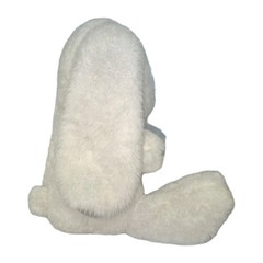 Spark Create Imagine Chiming White Bunny Plush Gray Minky Dot Ears Crinkle Feet