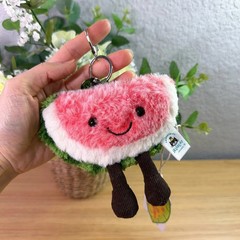 Jelly-cat Amuseable Watermelon Bag Charm Plush Keychain Cute Soft Gift NWT
