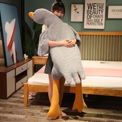 Giant Grey Swan Plush Toy 75″ Soft Goose Stuffed Animal Pillow Kids Adults Gift