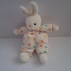 Vintage Prestige Toy Corp. Rabbit 1988 Polka Dot Stuffed Animal 18″ Plush