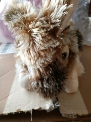 Dan dee brown multi-color rabbit.bunny plush stuffed animal