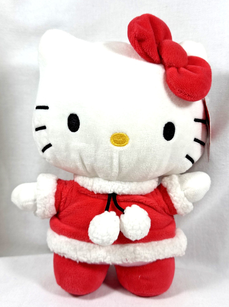 NEW 2022 WITH TAGS SANRIO HELLO KITTY CHRISTMAS WINTER HOLIDAY DRESS 9″ PLUSH