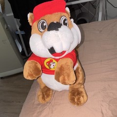 Buc-ee’s Beaver Plush Stuffed Animal 12in Brown/Red/White, Washable