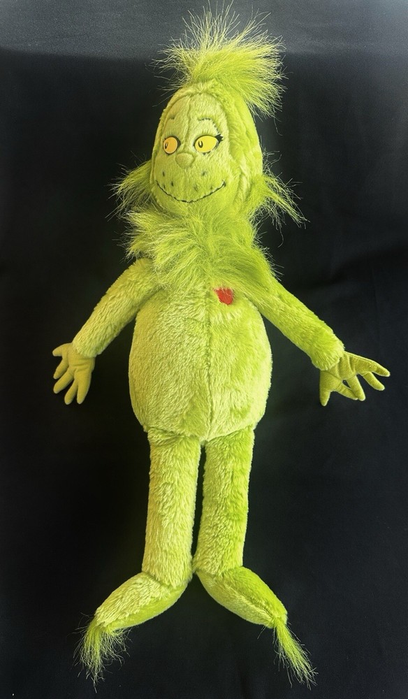 Kohl’s Cares For Kids Green Grinch Red Heart Plush 19″