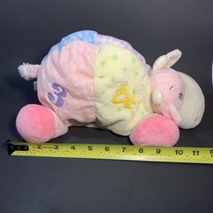 Aurora Baby Stuffed Animal Rattle Pastel Numbers Cow Hippo Plush