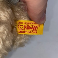 Vtg Steiff Teddy Bear Mohair Ear Tag 12″ Danbury Mint 100 Years New York Yankees