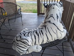 Melissa & Doug Giant Siberian White Tiger Lifelike Stuffed Animal