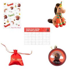 Afro Unicorn Holiday Plush Set – Stuffed Unicorn Toy Christmas Gift Set