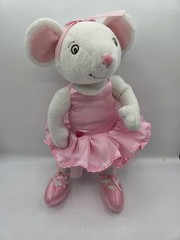 Sababa Toys Angelina Ballerina Pink Satin Tutu 14″ Tall Plush 2006 Poseable