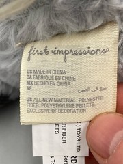 Macys First Impressions 8” Gray Elephant Plush Stuffed Animal