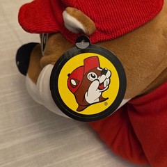 Buc-ee’s Mascot Beaver Plush Stuffed Animal w/ Red Shirt & Cap Brown/Red NWT