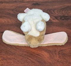 Dakin Lop Ear Bunny Rabbit Plush Toy 1989 Vintage Tan Brown White 9″