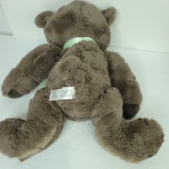 Teddy Bear Shiny Brown Plush Stuffed Animal Adventure Mint Green Bow Tie 16”