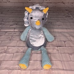 Scentsy Buddy Terra Triceratops Dinosaur Plush Blue 14″ Plush Dino W Scent Pack