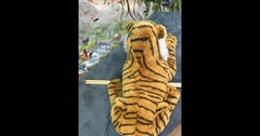 Rare Tiger Lion Stuffed Animal Realistic Plush Extra Large Unique NM Stuffy