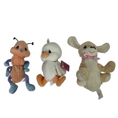 Precious Moments Tender Moments Plush Animals Lot/3 Caterpillar/ Dog/Duck 8”-9”