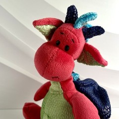 GUND Kids Pink Green Purple Dragon Ladon Plush 8″ Sitting Stuffed Animal 20072