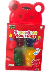Crazy Fun Sugar Bear Squishies Set Of 4 New 6+ Super Squishy 4 Scents Gummy