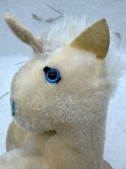 VTG Unicorn Plush 8 Inch Superior Toy Novelty Peach/Tan Stuffed Animal