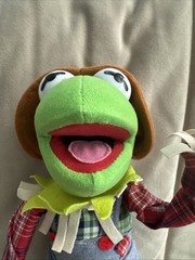 Vintage Kermit The Frog Muppets Wizard Of Oz Scarecrow Nanco Posable Doll 14”