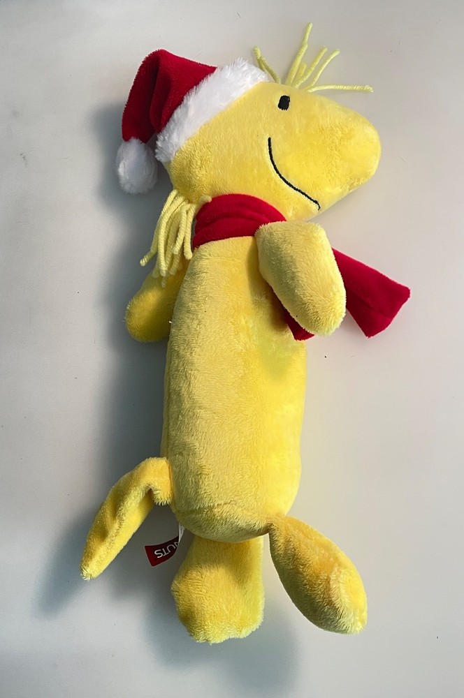 Authentic – Peanuts – Woodstock Santa – Plush 12″ – Stuffed Animal With Scarf