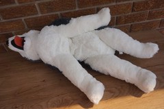 IKEA Large Floppy HUSKY Puppy Dog Wolf Plush Stuffed Animal Gray White Doll 26″