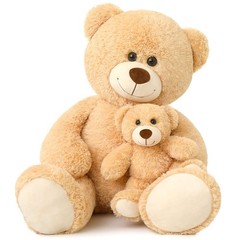 Muiteiur 39 Inch Giant Teddy Bear, Fun Mom Bear Plush with Attached Baby, Lar…