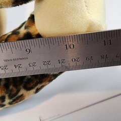 B.J Toy CO Cheetah Print Dinosaur Stuffed Animal Plush 14″ RARE Toy Gift Brown