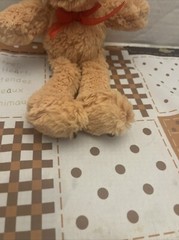 Be Mine Long Leg Puppy Golden Brown Dog w/ Red Bow UK United Kingdom Plush Toy