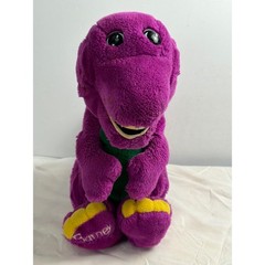 Vintage 1992 Barney the Dinosaur Plush 15″ Golden Bear Co Lyons Group Purple Toy