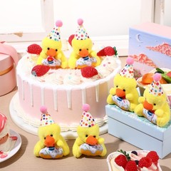 Gejoy 24pc Mini Duck Plush Keychain Hat
