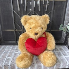 Kellytoy GIANT Plush Teddy Bear RARE Golden Brown Big Stuffed Animal Appx 31” ❤️