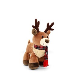 Plushible Plush Holiday Reindeer Randall Stuffed Animal with Antlers 8 Inch