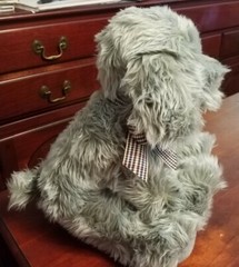Vintage 2004 Target Cuddle Zone Gray Fluffy Dog Plush Stuffed Animal w/ Tag