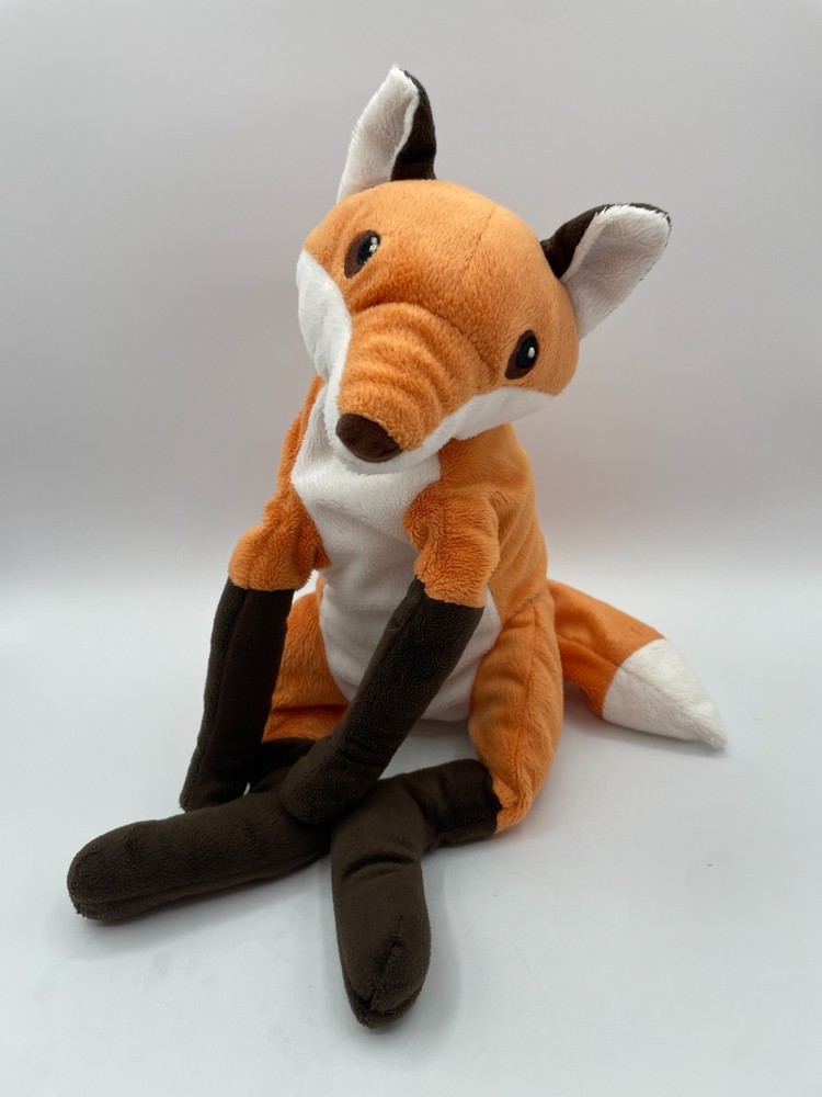 IKEA Fox Plush Toy Orange White Embroidered Eyes 12” Woodland Tush Tag Cut Off