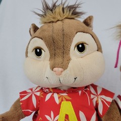 Build-A-Bear Alvin and Brittany Chipmunks Plush Stuffed Animals Hawaiian Cheer