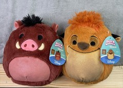 Squishmallows 8″ Disney Pumbaa The Warthog And Timon Lot 2 Plush NEW with Tag