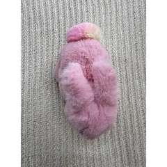 FAO Schwarz Pink Plush Bunny Rabbit Rainbow Pom Pom Tail Glitter Ears Easter