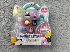 Squish-a-longs 8 Pack – 1” Mini-Squish with 2 Accessories, 1 Ring, and a Collect