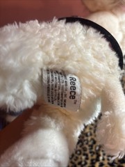 Russ REECE French Poodle White Soft Fur 13in Plush Pink Sweater Hat Skirt NWT!