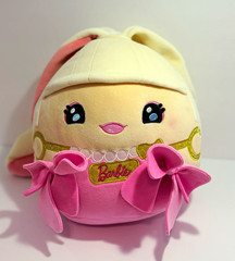 Barbie Bunny Plush Stuffed Animal Pink/White/Gold Washable Small 2023 JH1