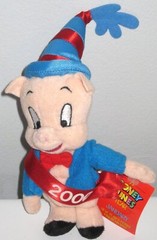 Looney Tunes Year JANUARY New Year’s Porky Pig Mini Bean Bag Plush Toy 2000