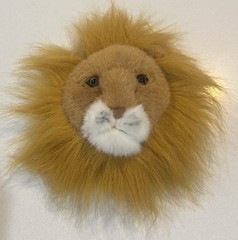 Plush Wall Mount Beverly Hills Teddy Bear Co. LION HEAD Face Trophy 10″ Hang